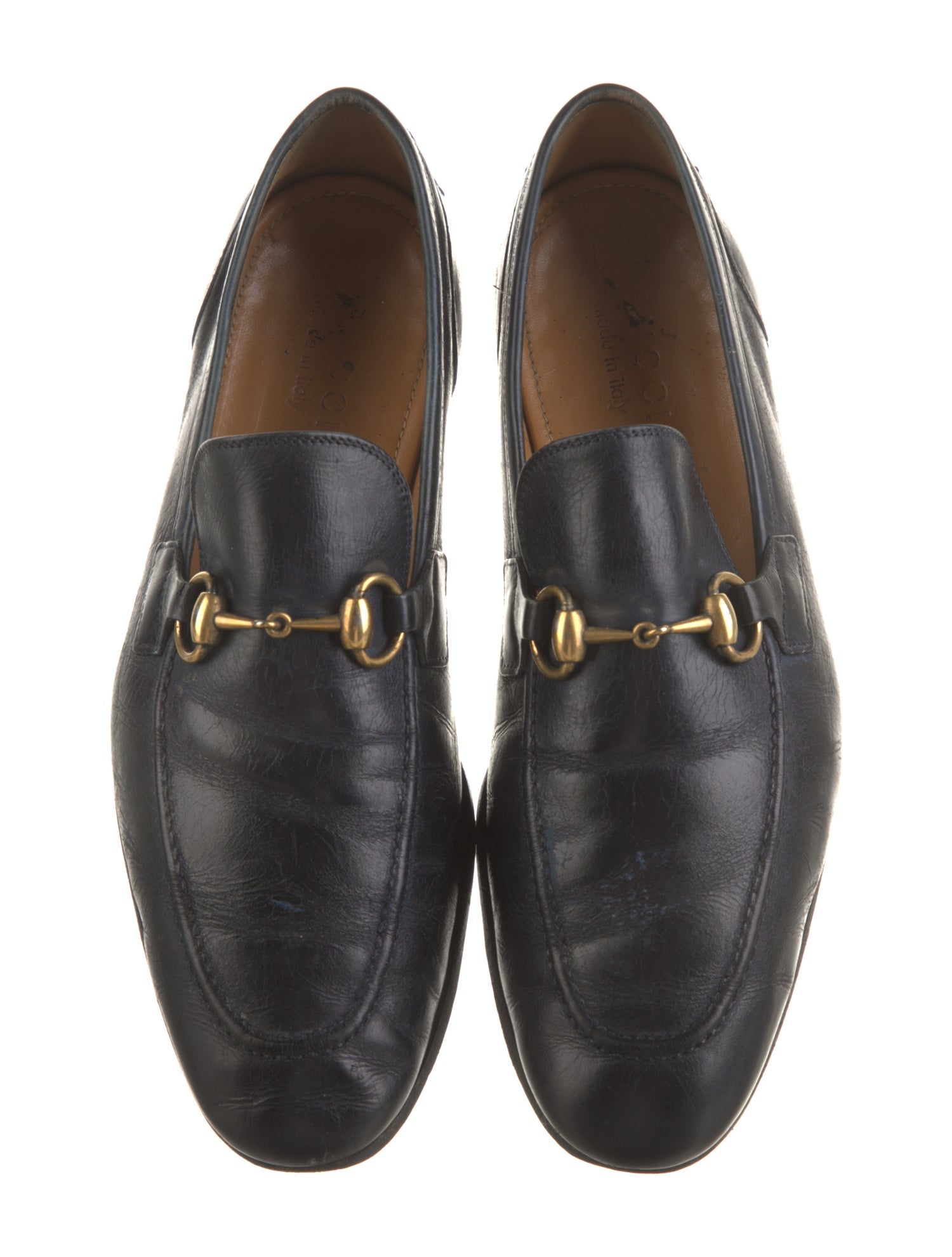 Gucci Horsebit Accent Leather Dress Loafers